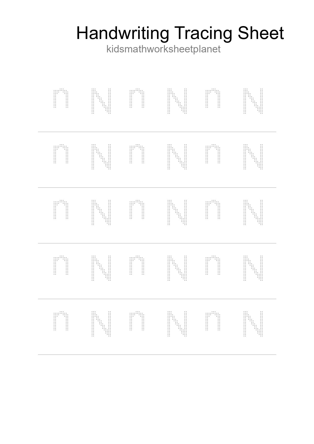 Printable Tracing Worksheet For Kids - Part 142