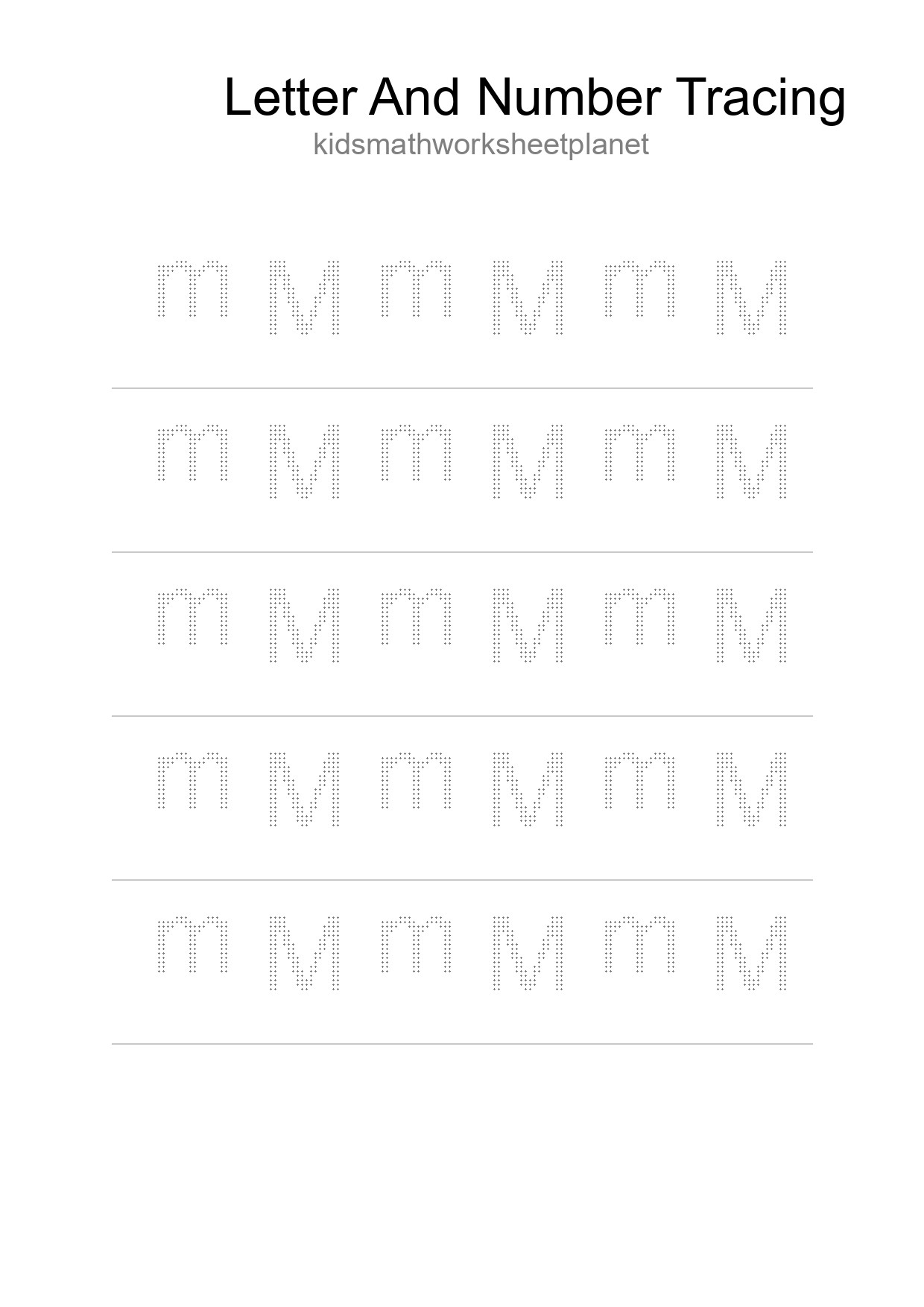 Printable Tracing Worksheet For Kids - Part 197