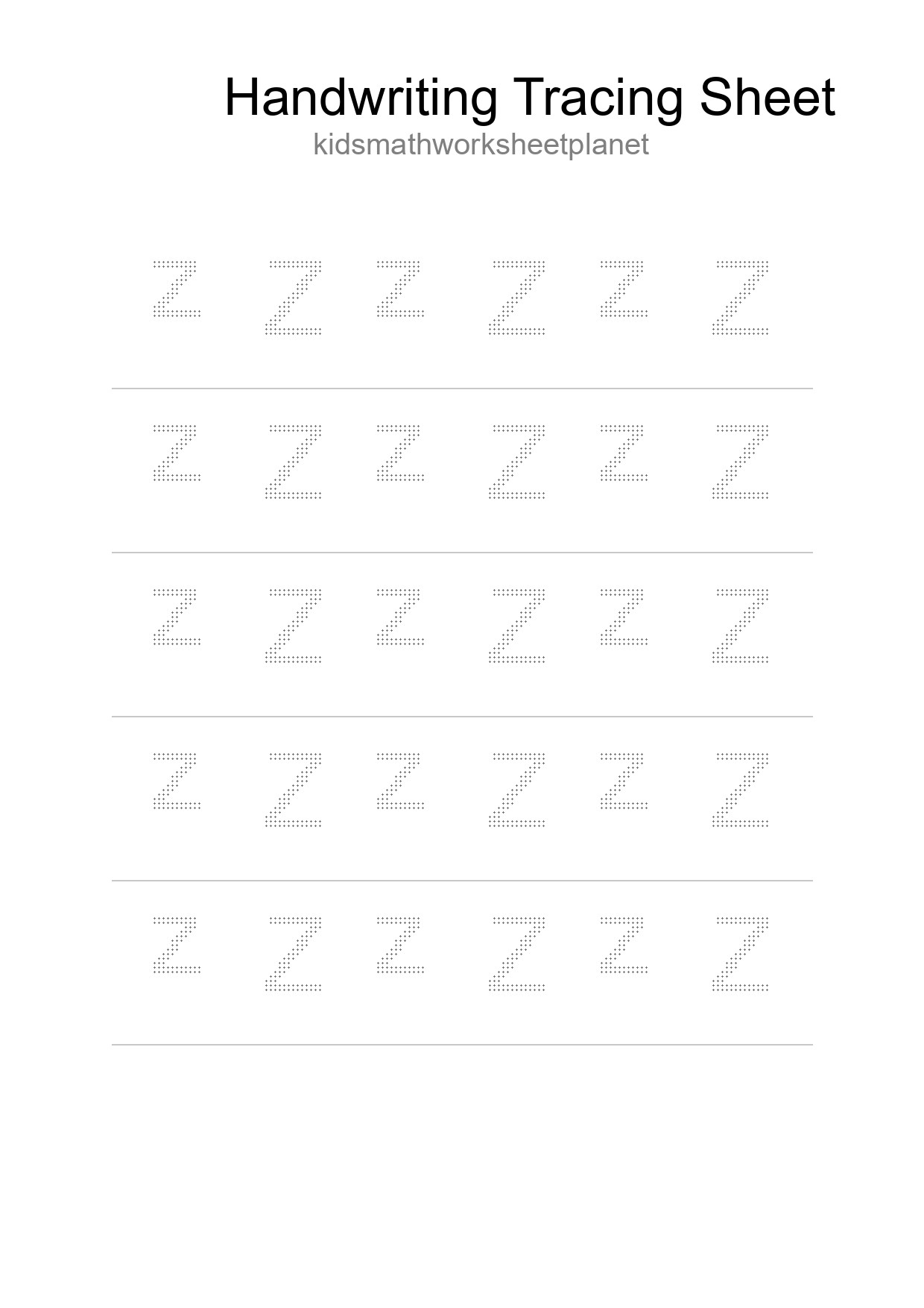 Printable Tracing Worksheet For Kids - Part 219