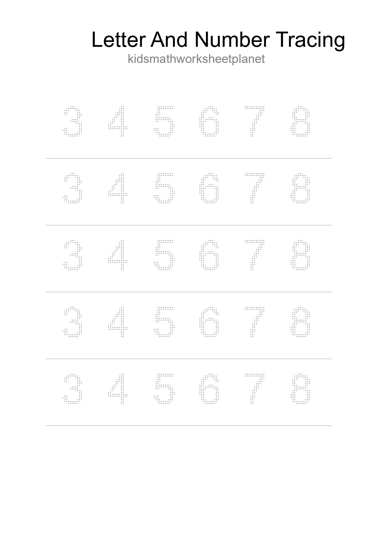 Printable Tracing Worksheet For Kids - Part 274